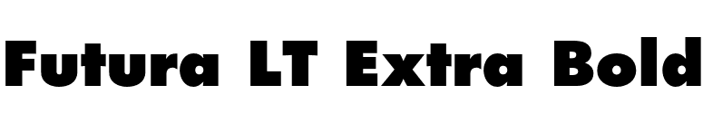Futura LT Extra Bold font preview