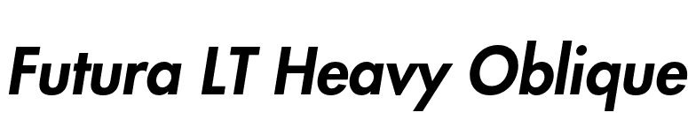 Futura LT Heavy Oblique font preview