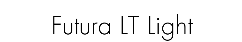 Futura LT Light font preview