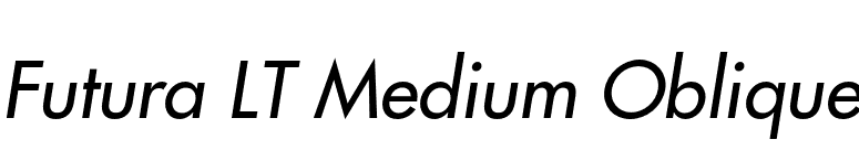 Futura LT Medium Oblique font preview
