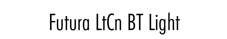 Futura LtCn BT Light font preview