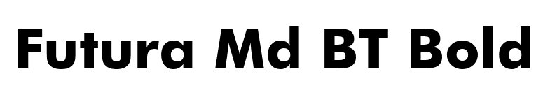 Futura Md BT Bold font preview