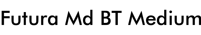 Futura Md BT Medium font preview