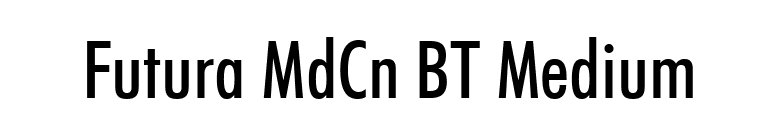 Futura MdCn BT Medium font preview