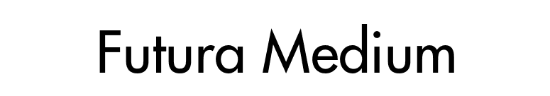 Futura Medium font preview