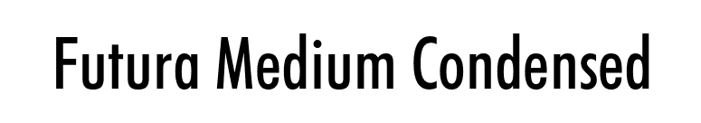 Futura Medium Condensed font preview
