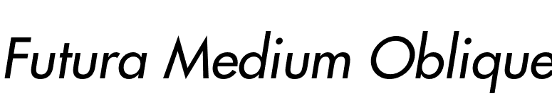 Futura Medium Oblique font preview