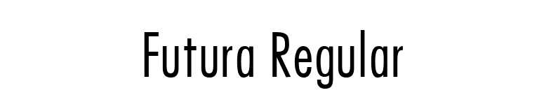 Futura Regular font preview