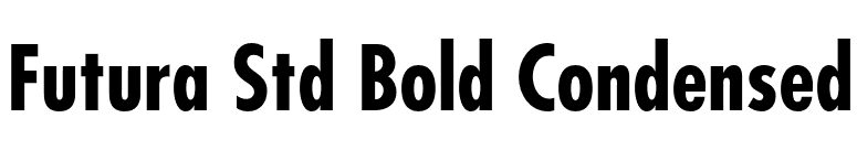 Futura Std Bold Condensed font preview
