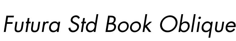 Futura Std Book Oblique font preview