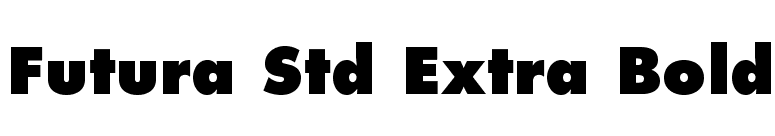 Futura Std Extra Bold font preview