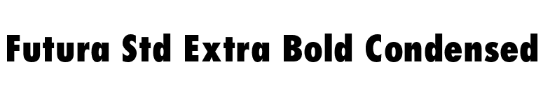 Futura Std Extra Bold Condensed font preview