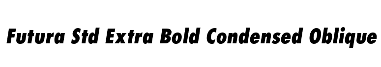 Futura Std Extra Bold Condensed Oblique font preview