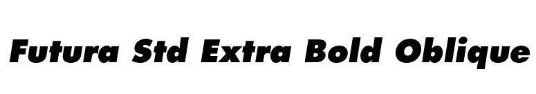 Futura Std Extra Bold Oblique font preview