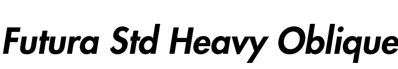 Futura Std Heavy Oblique font preview
