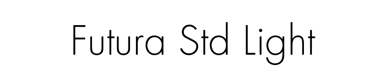 Futura Std Light font preview