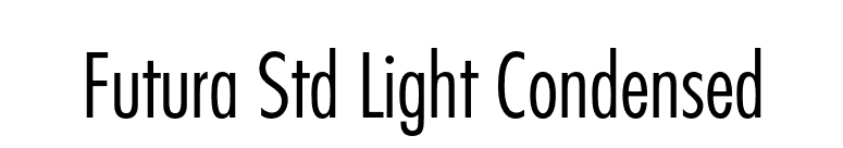 Futura Std Light Condensed font preview