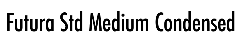 Futura Std Medium Condensed font preview