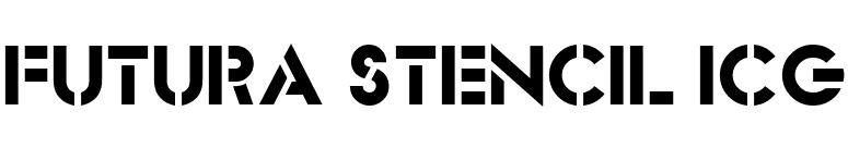 Futura Stencil ICG font preview