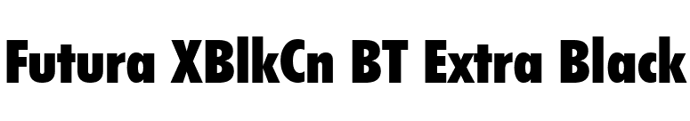 Futura XBlkCn BT Extra Black font preview