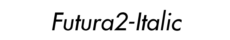 Futura2-Italic font preview