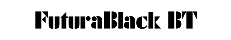 FuturaBlack BT font preview