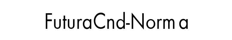 FuturaCnd-Norma font preview