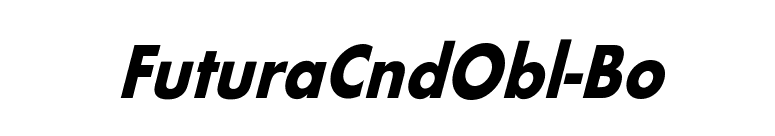 FuturaCndObl-Bo font preview