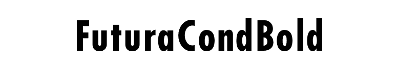 FuturaCondBold font preview