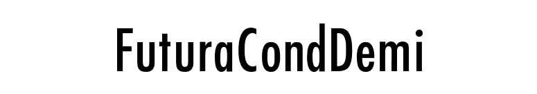 FuturaCondDemi font preview