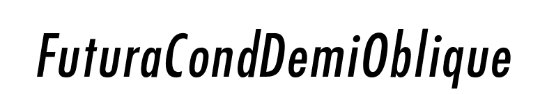 FuturaCondDemiOblique font preview