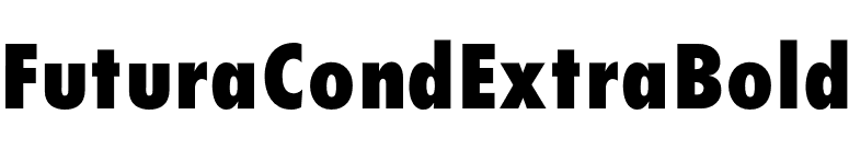 FuturaCondExtraBold font preview