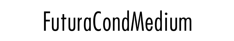 FuturaCondMedium font preview