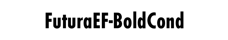 FuturaEF-BoldCond font preview