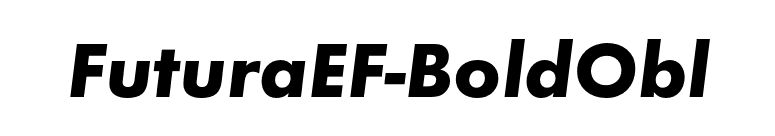 FuturaEF-BoldObl font preview