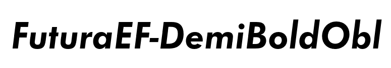 FuturaEF-DemiBoldObl font preview