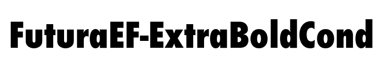 FuturaEF-ExtraBoldCond font preview