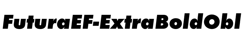 FuturaEF-ExtraBoldObl font preview