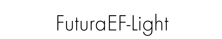 FuturaEF-Light font preview