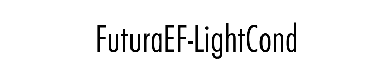 FuturaEF-LightCond font preview