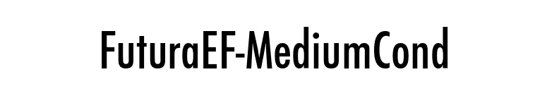 FuturaEF-MediumCond font preview