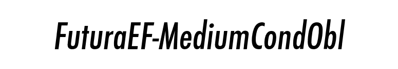 FuturaEF-MediumCondObl font preview