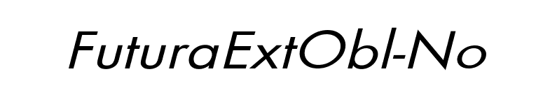 FuturaExtObl-No font preview