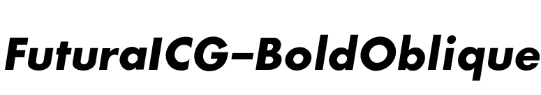 FuturaICG-BoldOblique font preview