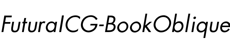 FuturaICG-BookOblique font preview