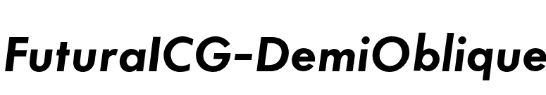 FuturaICG-DemiOblique font preview