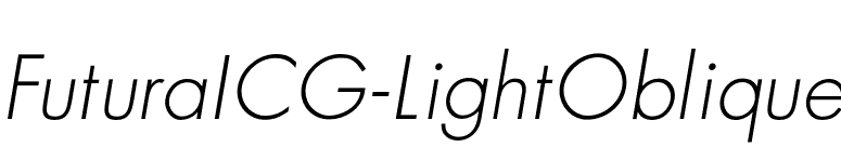 FuturaICG-LightOblique font preview