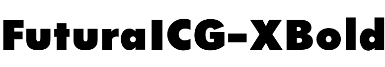 FuturaICG-XBold font preview