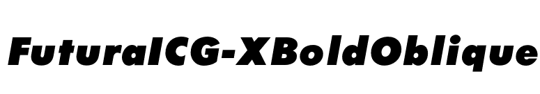FuturaICG-XBoldOblique font preview