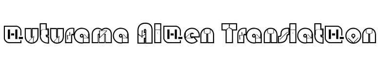 Futurama Alien Translation font preview